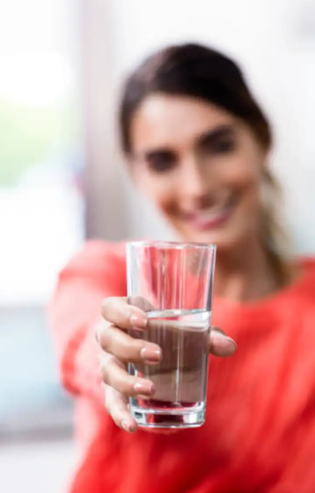 Aim for at least 8 glasses a day to hydrate your skin from the inside out.