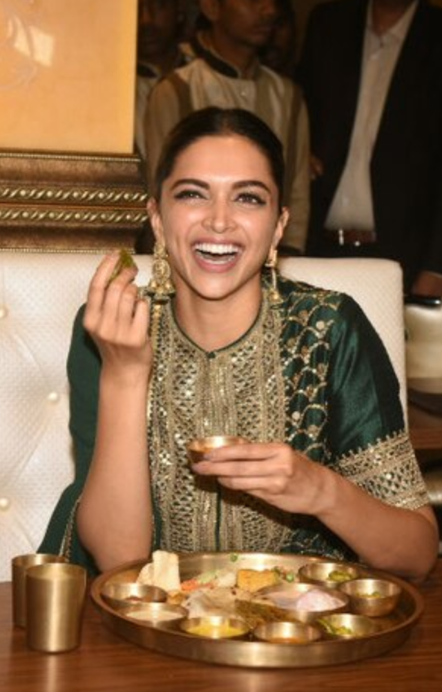 Deepika craves burgers, fries, and chocolate ice cream when she’s in the mood for junk food. She balances it with her love for South Indian dishes.