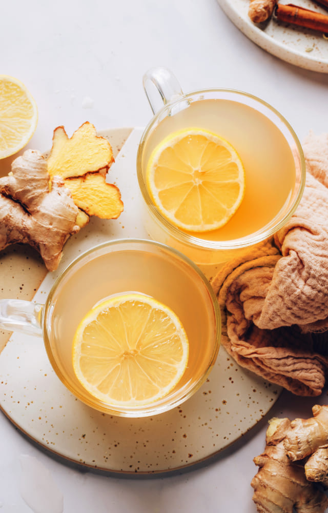 A warm cup of ginger tea has anti-inflammatory effects, which soothe achy muscles and reduce nausea. But consume within 4gms of ginger to avoid stomachaches.