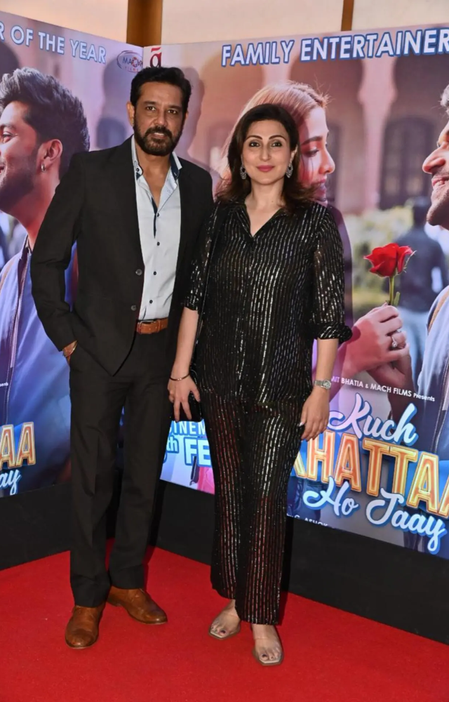 Anup Soni with his wife Juhi Babbar were also at the screening