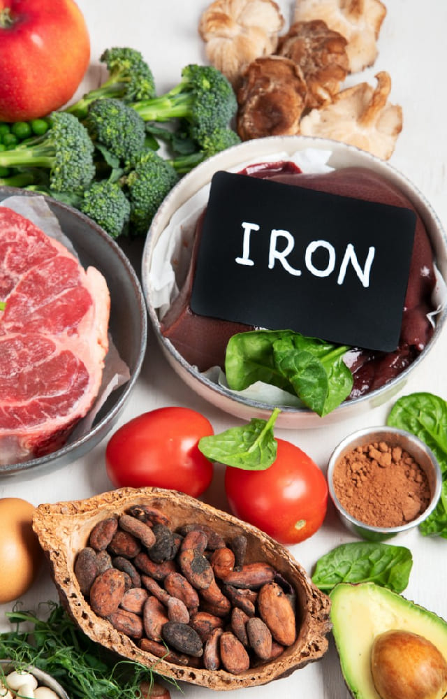 Eat high-iron meal food, especially before donating blood. This helps improve your blood quality. Stay away from fatty and acidic foods.