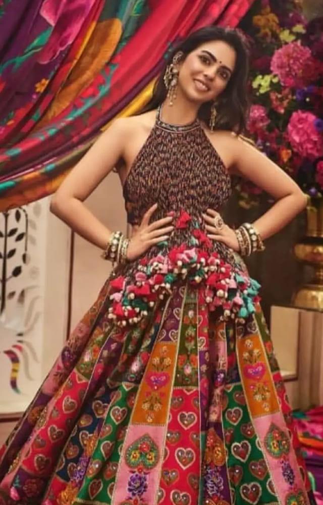 Isha Ambani`s Colorful Haldi Look