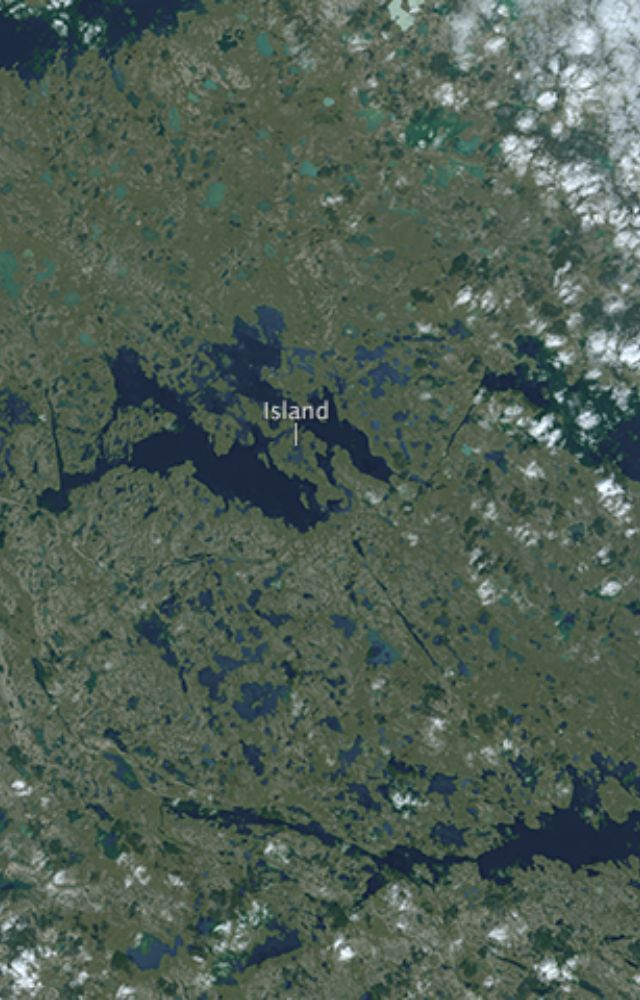 The unique geological formation features an island within a lake, which is on another island, all within a larger lake. It`s a fascinating nested islandception