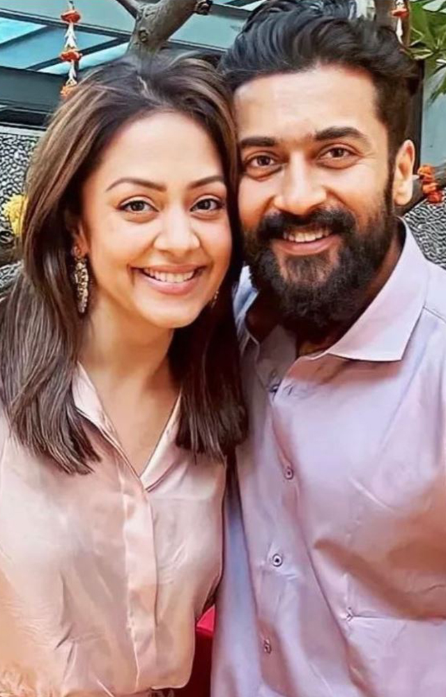 Suriya’s emotional Cancer nature blends perfectly with Jyothika’s rational Libra traits, creating harmony by balancing his moods.