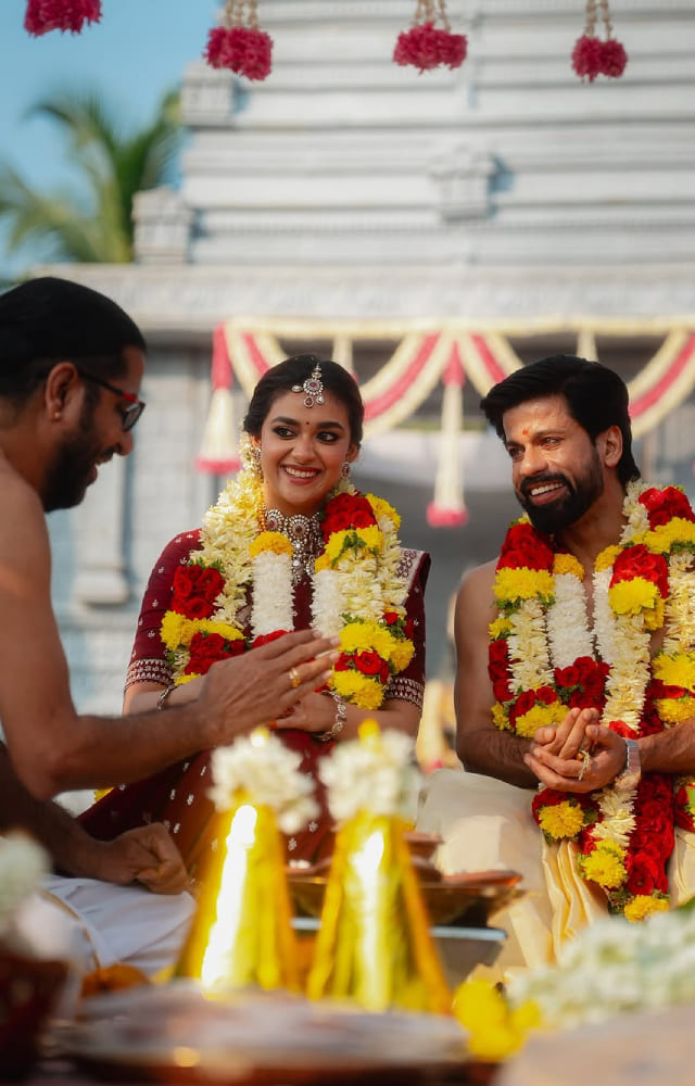 The Baby John actress is married now. She tied the knot with her long-time boyfriend, Antony Thatill, in an intimate ceremony in Goa.