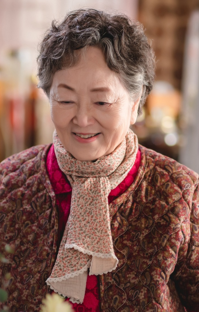 Portrays Cha Soon-hee, the grandmother of the female lead, Sa-rang, played by Im Yoon-ah.