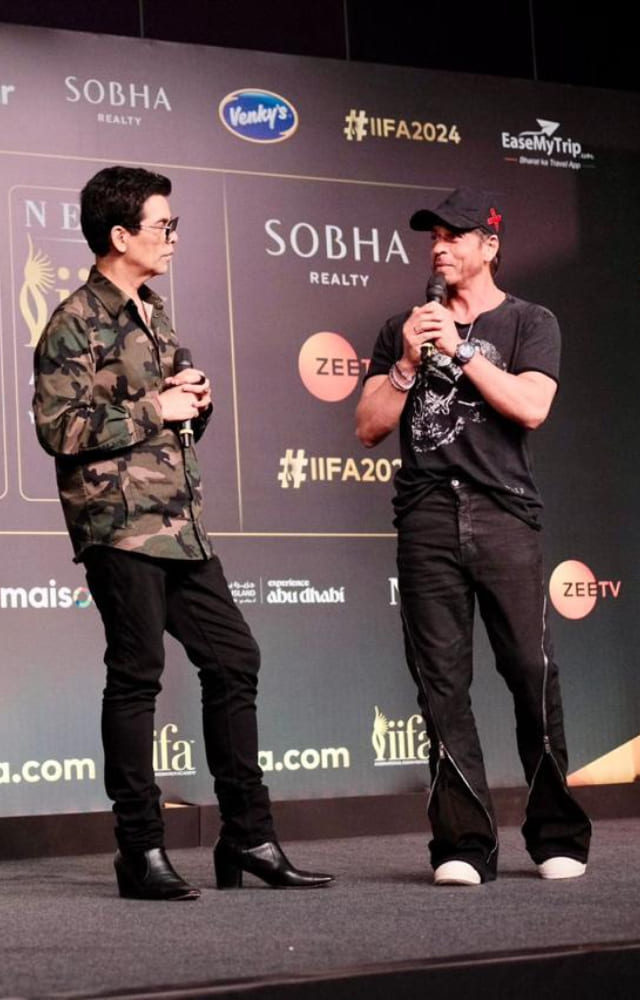 SRK won`t be hosting IIFA 2024 alone. Filmmaker and his best friend, Karan Johar will be the co-host. The two shared a great camaraderie at the event.