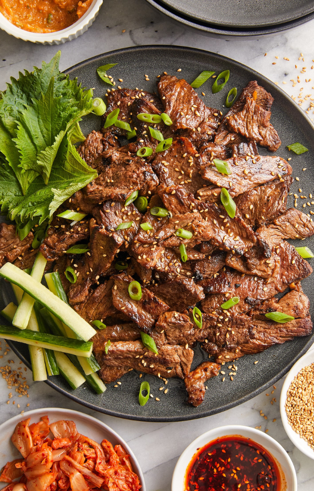 Marinated beef grilled to perfection, often served with rice and vegetables which is a must try.