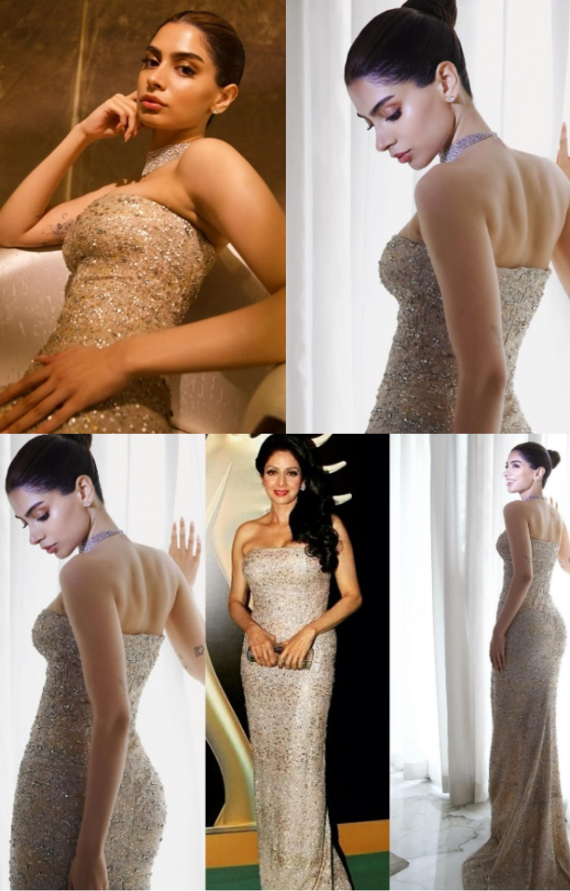 Inspired by Sridevi`s confidence and grace, Khushi believes that fashion is about expressing one`s personality and embracing individuality.