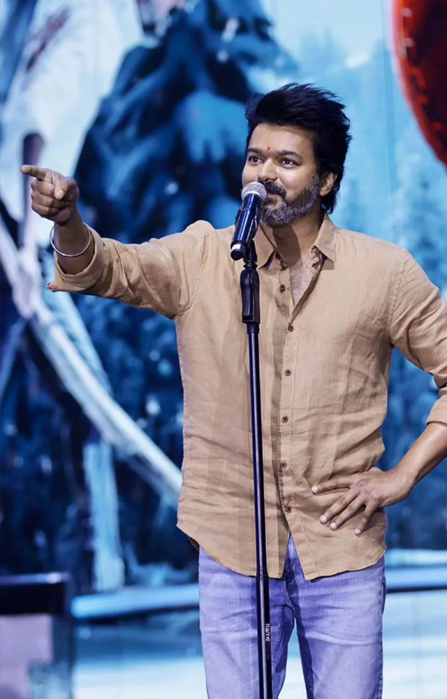 Thalapathy Vijay addresses his fans with heartfelt words at the Leo success meet.