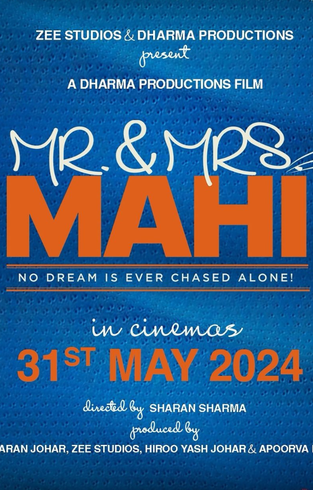 The makers of Mr. and Mrs. Mahi released posters for the upcoming film and announced May 31 as its release date.