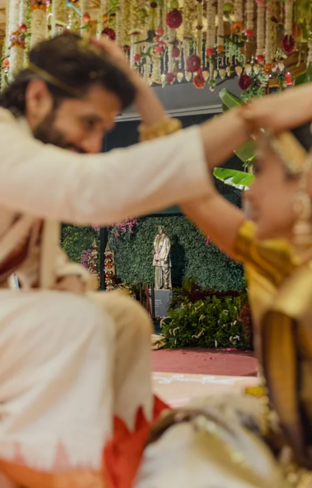 The couple married in a splendid Telugu ceremony at Annapurna Studios, Hyderabad, celebrating their union in grand style.