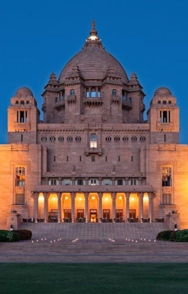 Explore the splendor of traditional architecture in Rajasthan at iconic palaces like the City Palace in Jaipur and Umaid Bhawan Palace in Jodhpur.