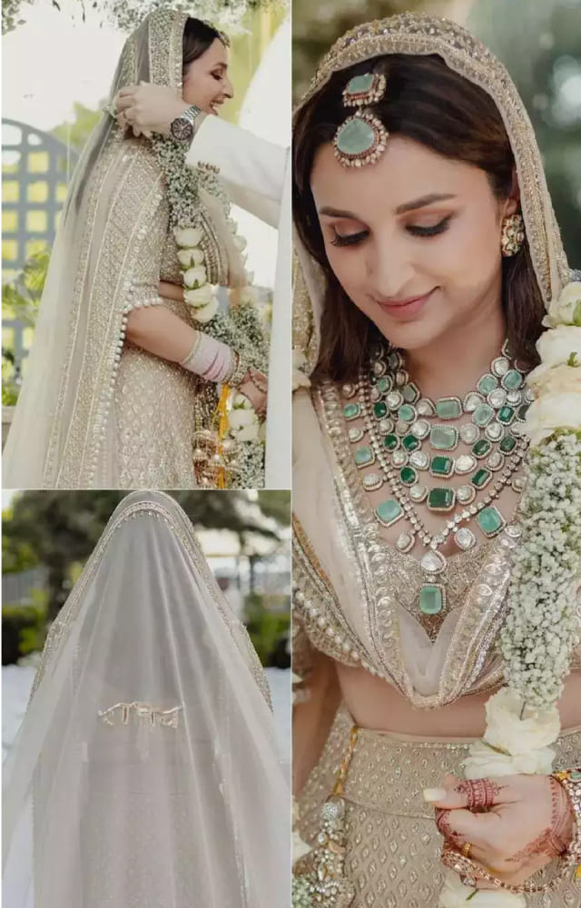 Parineeti Chopra married Indian politician Raghav Chadha in September 2023 and took the internet by storm in an ivory bridal lehenga designed by Manish Malhotra