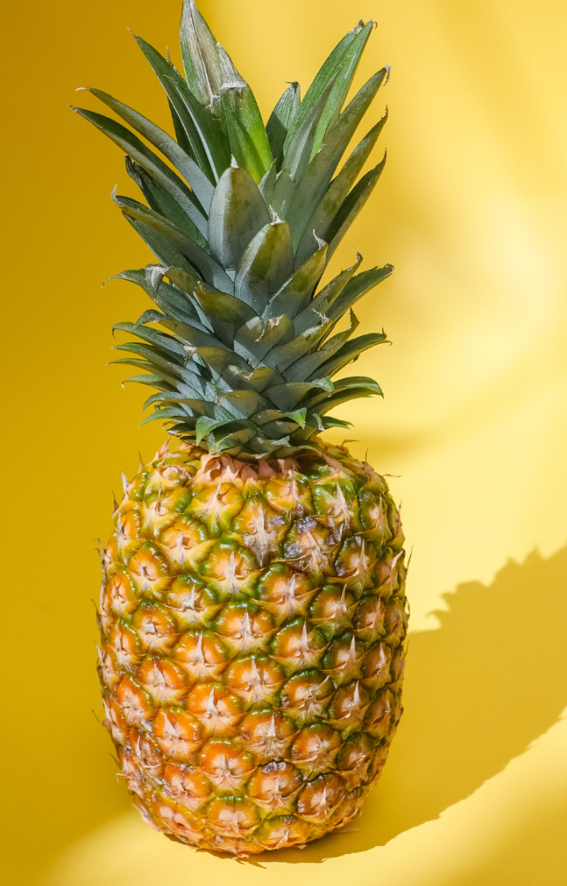 Pineapples aren`t actually single fruits, but a bunch of individual florets fused together!