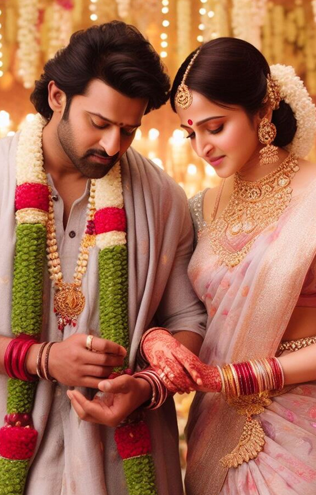 Prabhas and Anushka make an adorable duo in this AI-crafted image.