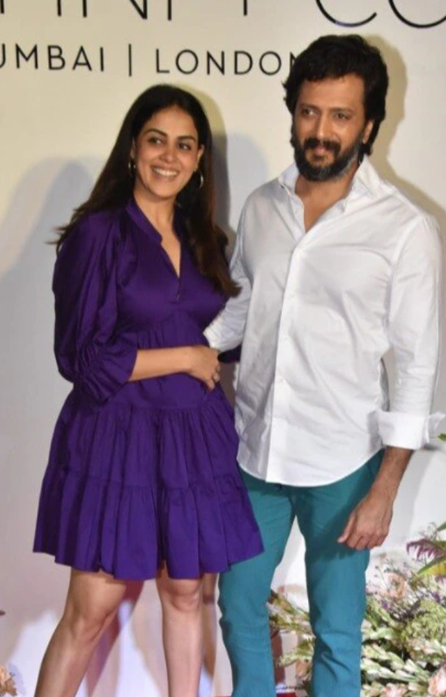 Genelia has shared her pregnancy journey with her fans, displaying her baby bump in stylish maternity wear.