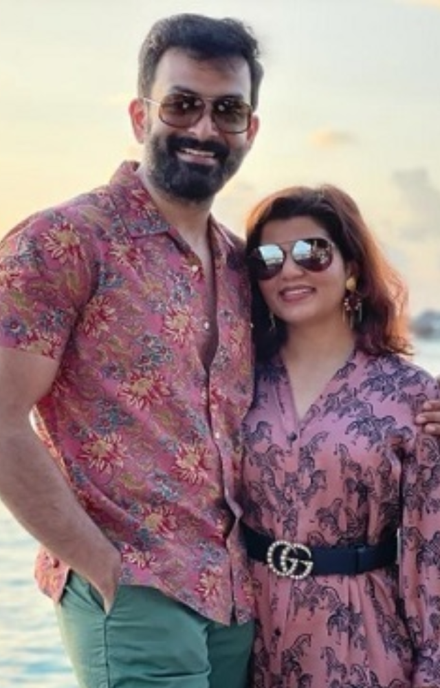 Prithviraj married Supriya Menon, a journalist, in 2011. He often shares heartfelt posts about her on social media, appreciating her role in his life and career