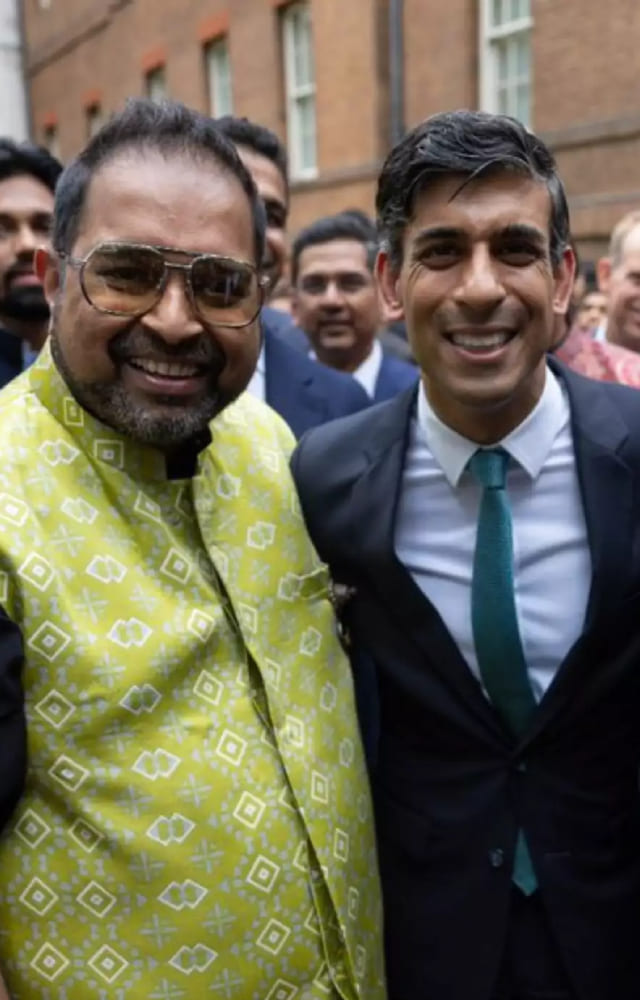 The Indian music maestro was one of the celebrities invited by the UK Prime Minister to the India Global Forum’s UK-India Week 2023 at his official residence.