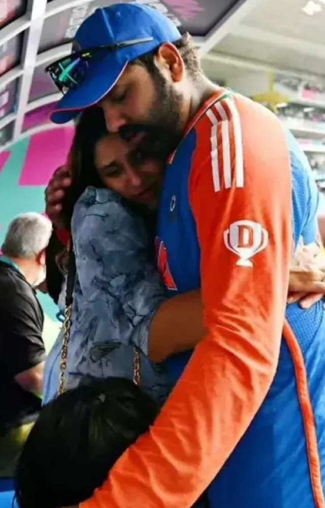 The Indian captain brought back the lost glory as the men in blue lifted the T20 World Cup after 13 years. He celebrated the winning moment with wife, Ritika.