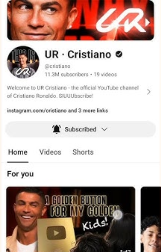 One Ronaldo Video Earned a Play Button?