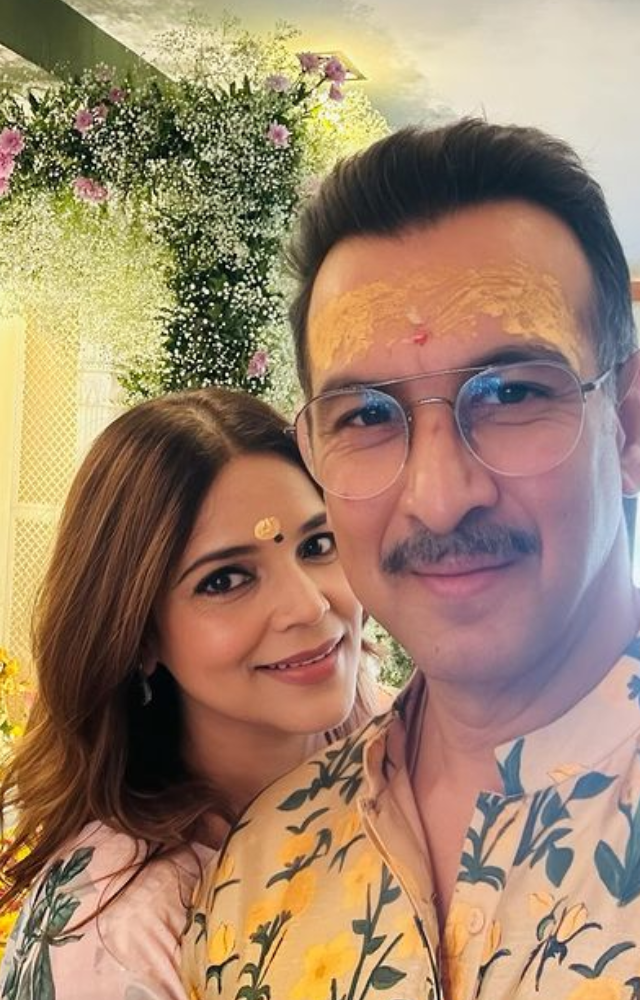 Ronit performed Rudra Abhishek at home