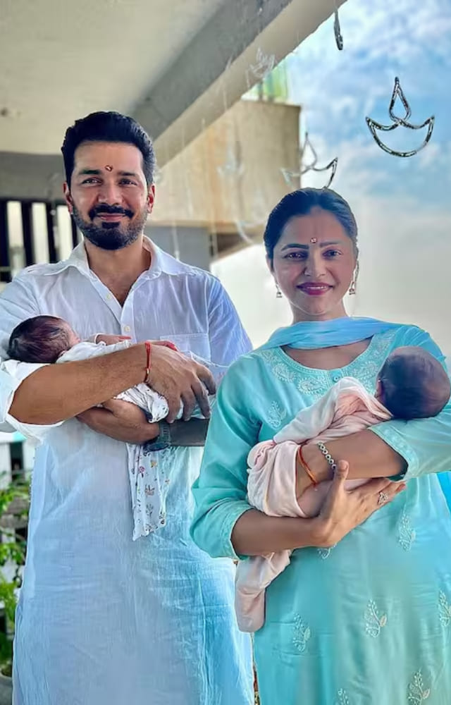 In December 2023, Rubina and Abhinav welcomed their twin daughters, whom they named Edhaa and Jeeva.