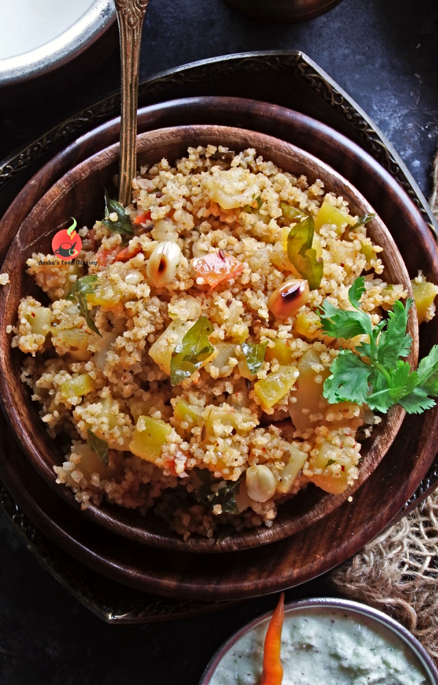 An excellent rice alternative cooked with veggies and ghee, ideal for fasting days.