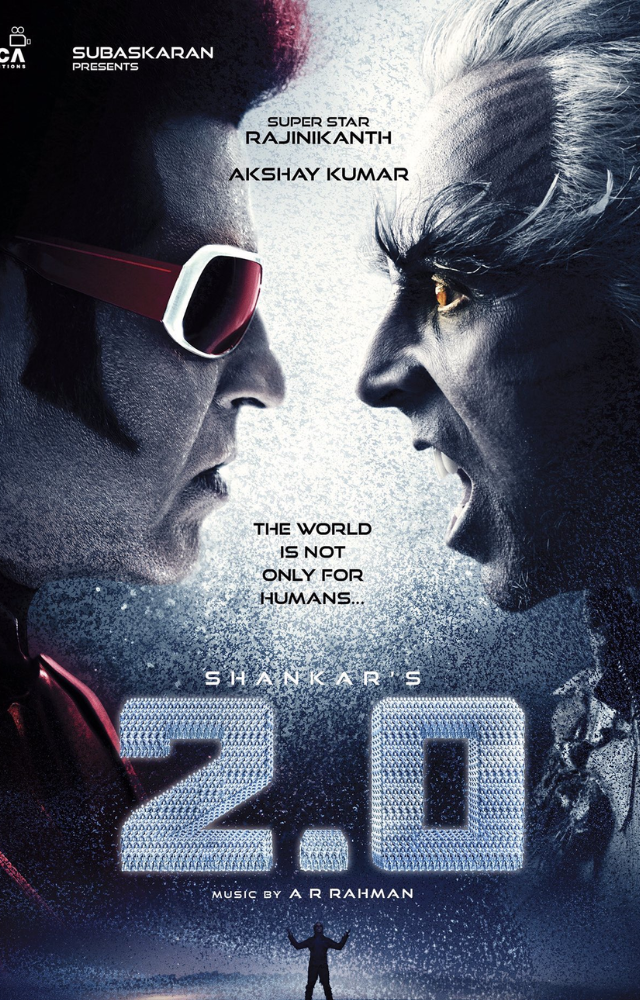 2.0, the sequel to the blockbuster Robot features Rajinikanth in multiple roles and Akshay Kumar as the formidable antagonist