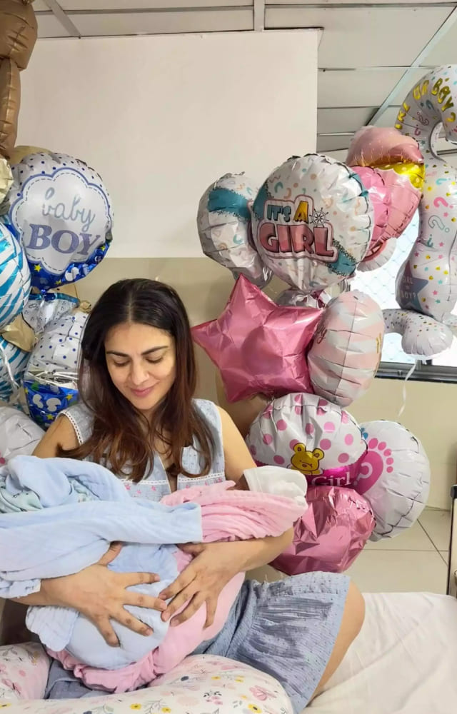 The Kundali Bhagya actress welcomed twins on November 29. She had a baby girl and a baby boy. She shared the heartwarming news on Instagram.