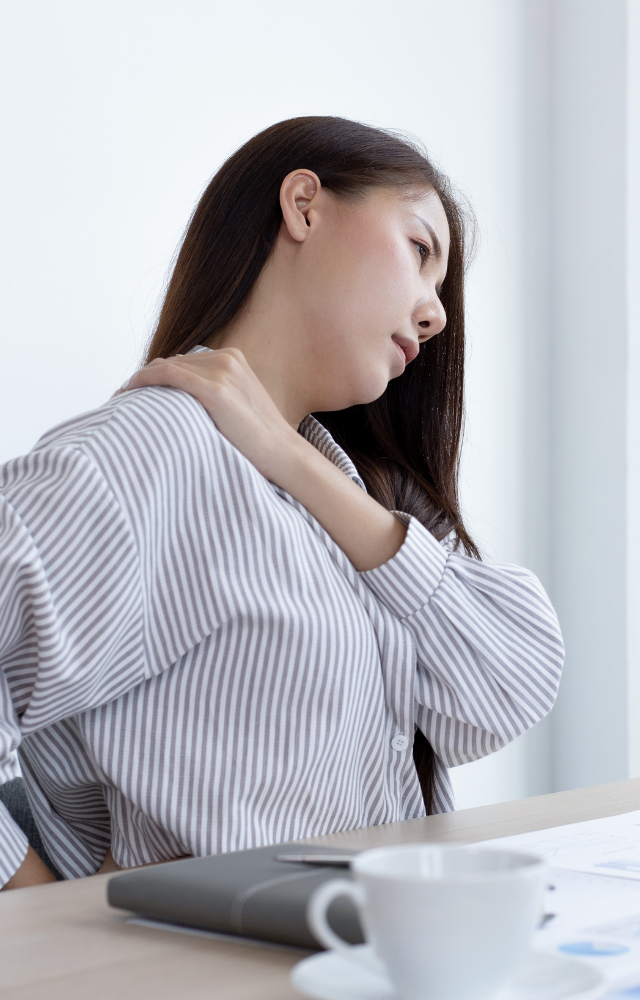 Inadequate activity can cause neck and shoulder pain due to stiffness, especially if you work for long hours on a computer.