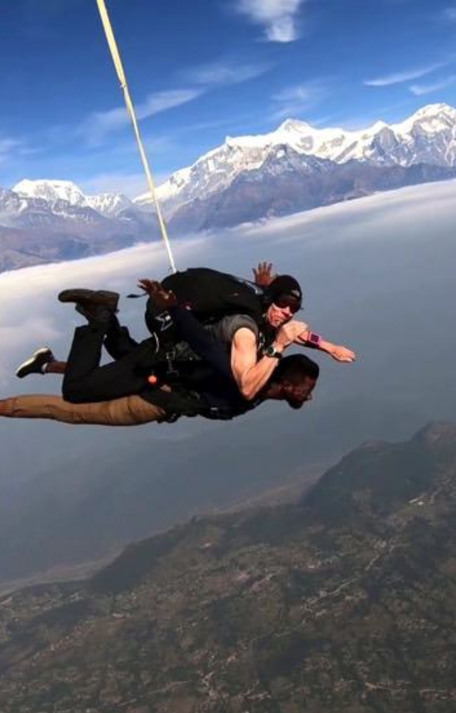 Skydive over the majestic Himalayas, with breathtaking views of the world`s highest peaks.

