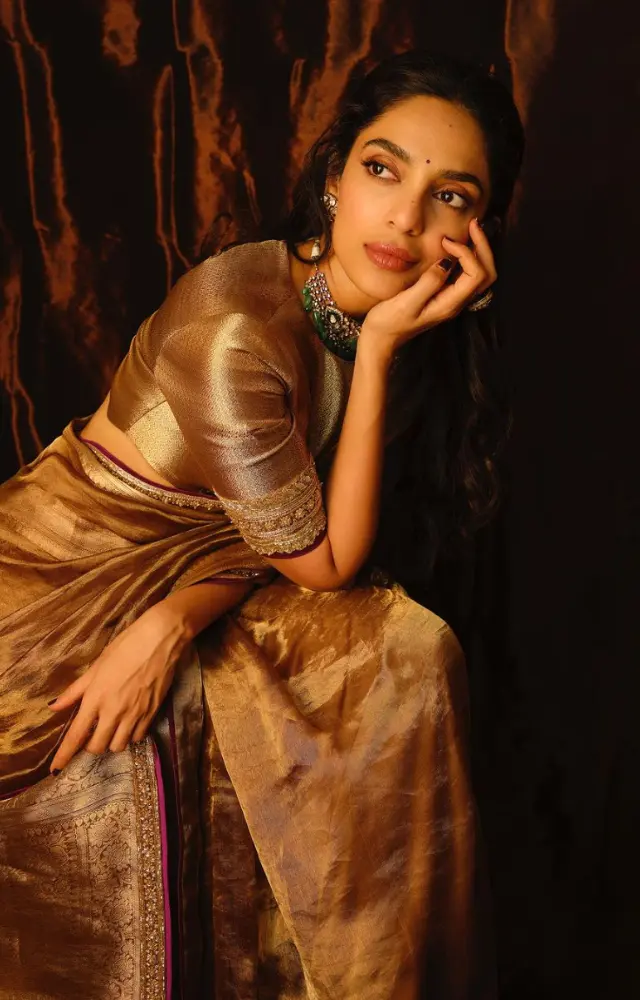 Sobhita Dhulipala`s resplendent golden saree is a must-have addition to your festive collection