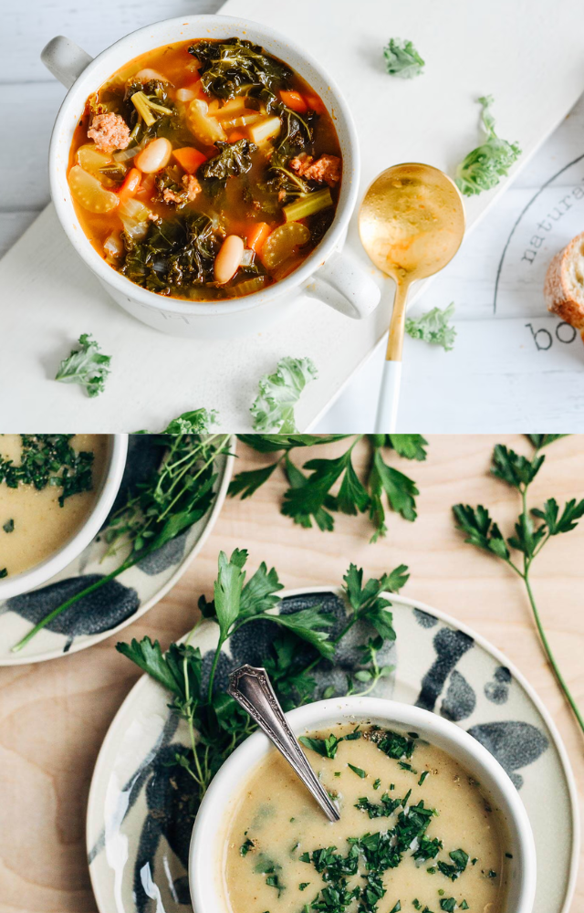 Whether it`s a rich tomato basil or a creamy corn soup, a warm bowl of soup is the ultimate comfort on a chilly rainy day.