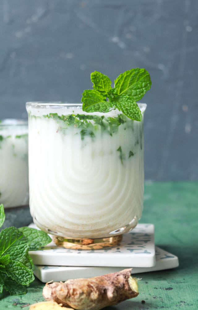 A traditional yogurt-based drink spiced with cumin, mint, and salt. It`s excellent for digestion and has a cooling effect on the body.