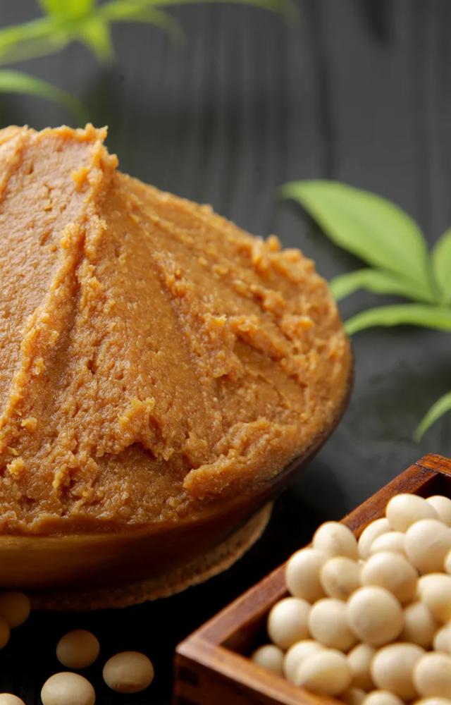 Made from fermented soybeans, barley, or rice, and contains a range of goodies such as helpful bacteria and enzymes.