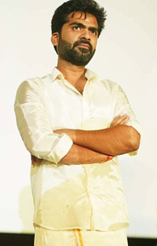 Simbu celebrated with his signature style. He is known for his keen fashion sense and often incorporates traditional elements with a modern twist.