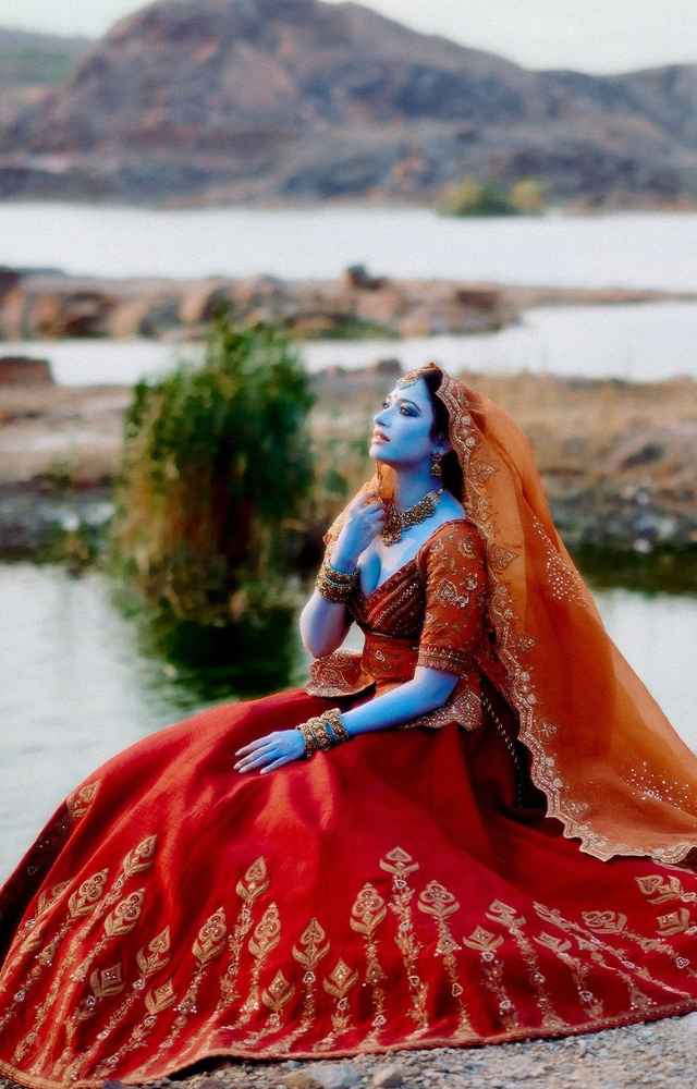 The photoshoot had a Janmashtami twist where Tamannaah was transformed into Radha, the lover of Lord Krishna.