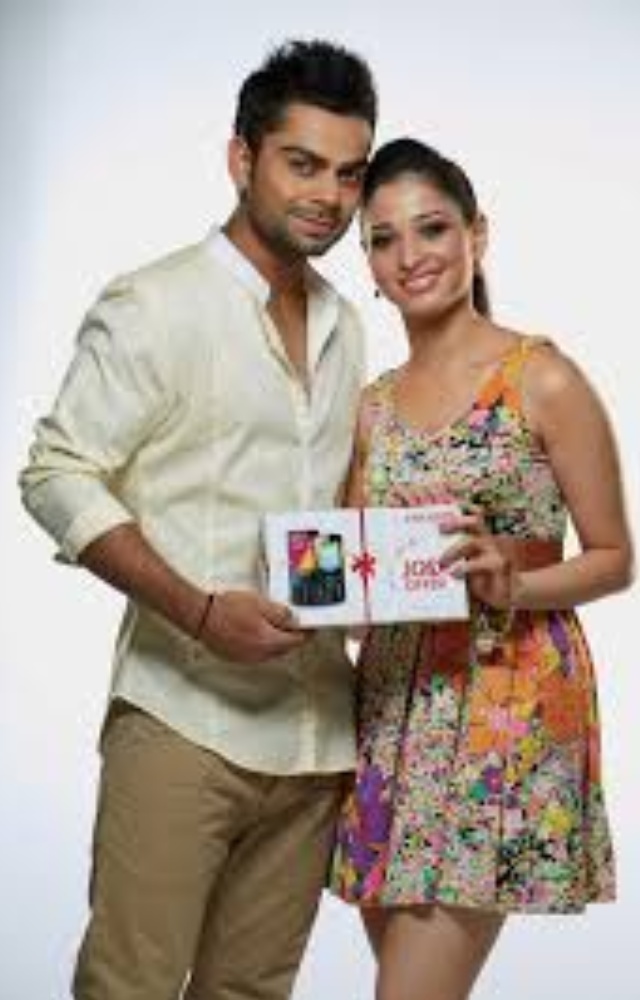 There were rumors of Tamannaah dating cricketer Virat Kohli after they appeared together in an ad campaign.