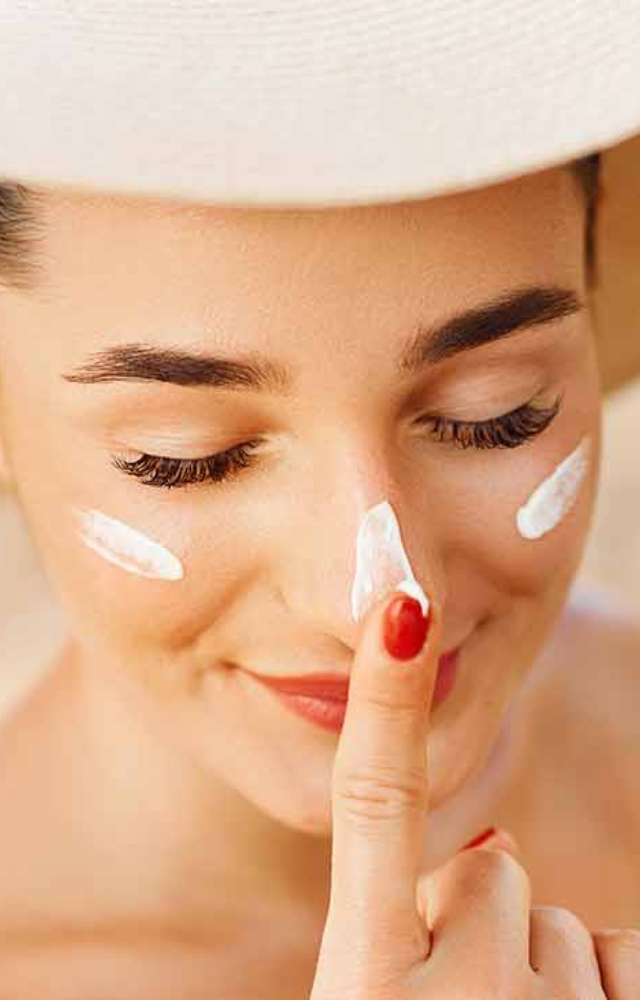 Apply sunscreen twice daily. Repeat application if you`re out in the sun for long time. Sunscreens come in gels, creme, or sprays form for your convenience.