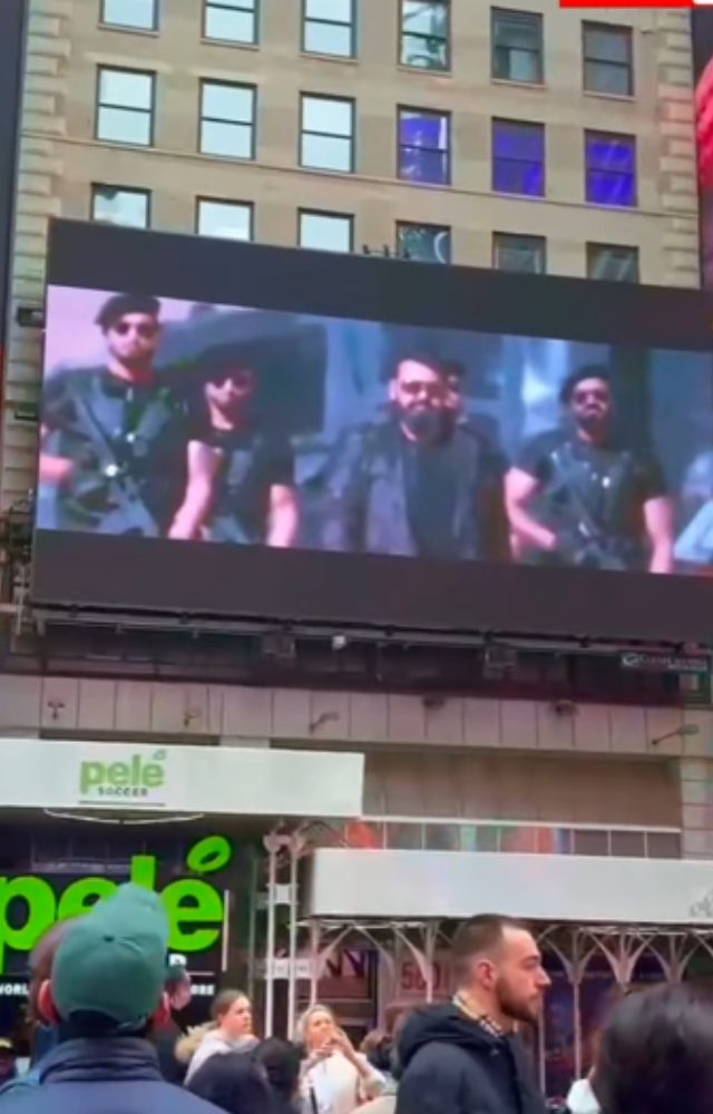 Empuraan: Global Reach, at Times Square