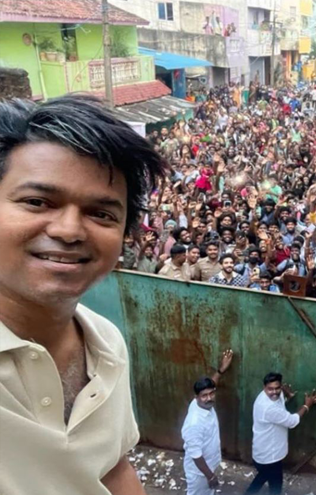 Social media is now with the excitement of seeing all the pictures of Vijay`s new looks from the movie Greatest of all time.