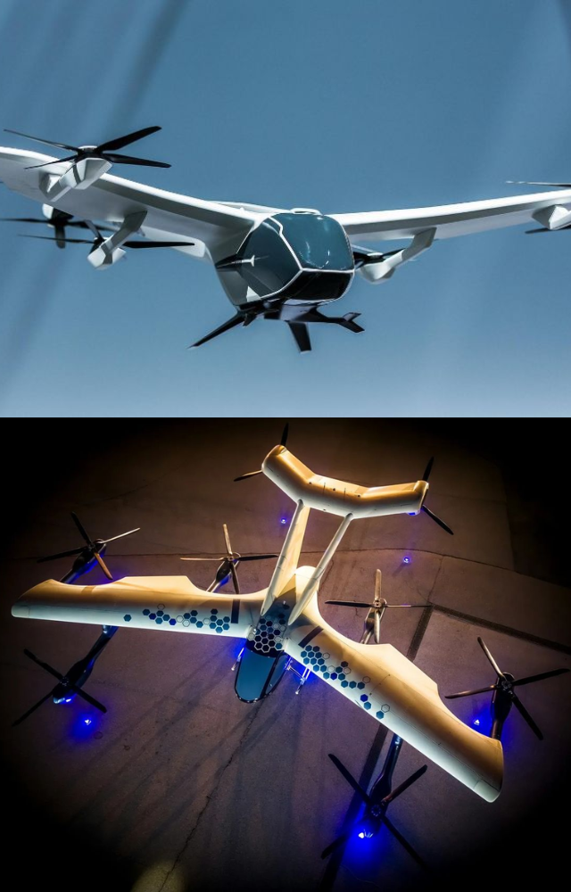 Backed by Airbus, this quiet four-seat eVTOL offers vertical takeoff and landing with a futuristic design for urban commuting.
