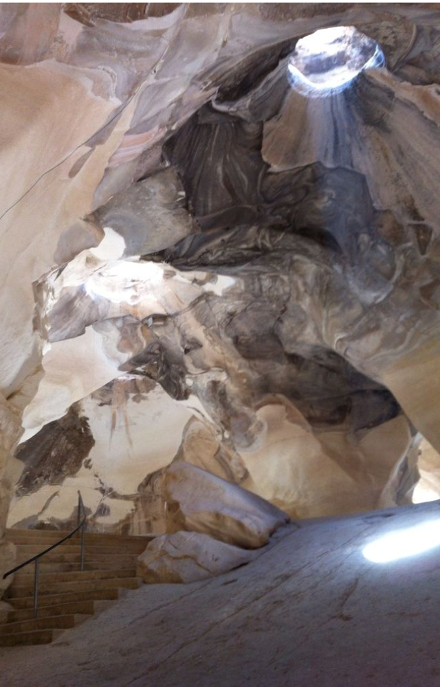 Carved by ancient quarrying, these caves produce clear echoes and tones. Clapping or singing inside results in haunting, bell-like reverberations.
