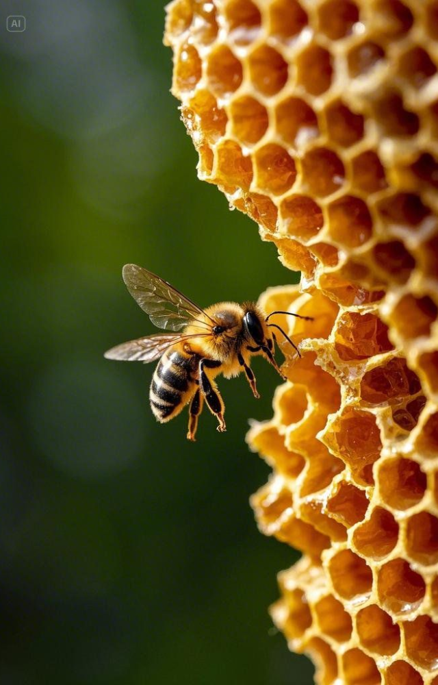 Known for their precise hexagonal hives, honeybees create wax-based homes that maximize space and strength using advanced geometric efficiency.

