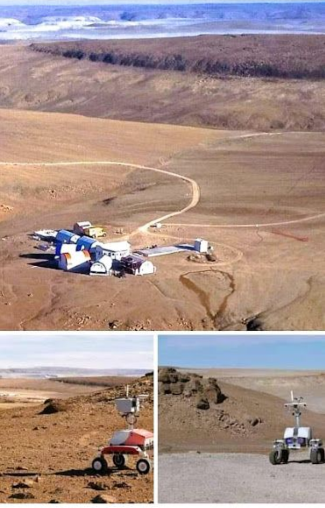 This Arctic island is used by scientists for Mars mission training due to its barren, frozen, and rocky conditions.
