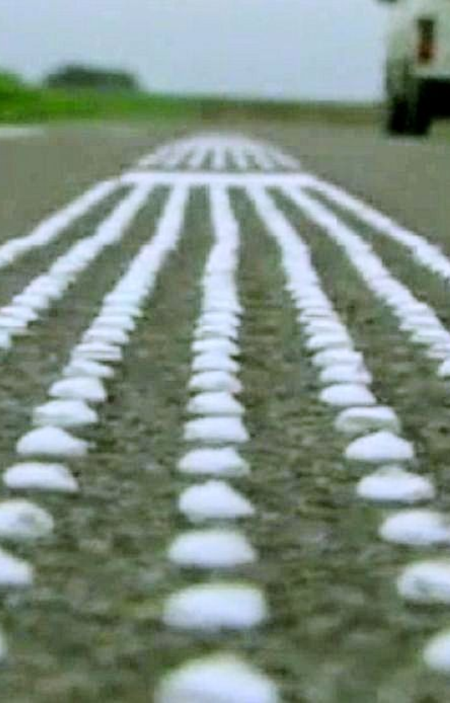 One of the first musical roads in the world, it uses raised markers to produce musical tones when driven over.

