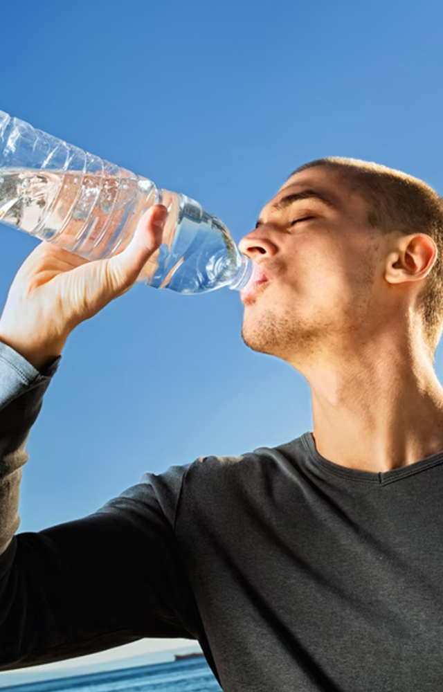 Staying hydrated is a natural thing that you can do. Drinking a lot of water helps your body in many ways. Staying full can help curb cravings.