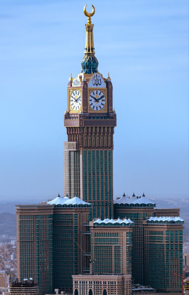Standing at 601 meters, it is the tallest clock tower in the world and part of the world’s largest clock face.

