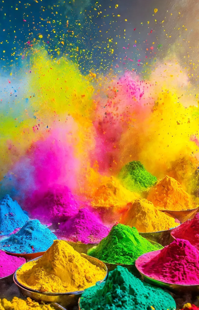 When playing Holi with friends and family, stick to organic colors and flowers to avoid irritating your skin and to keep it safe.